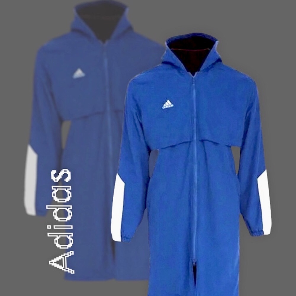 🛑🆕Adidas Black White Pull Length Parka Coat - Picture 5 of 13
